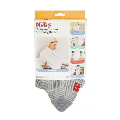 Nursing Covers and Teething Bibs - 2 Pack