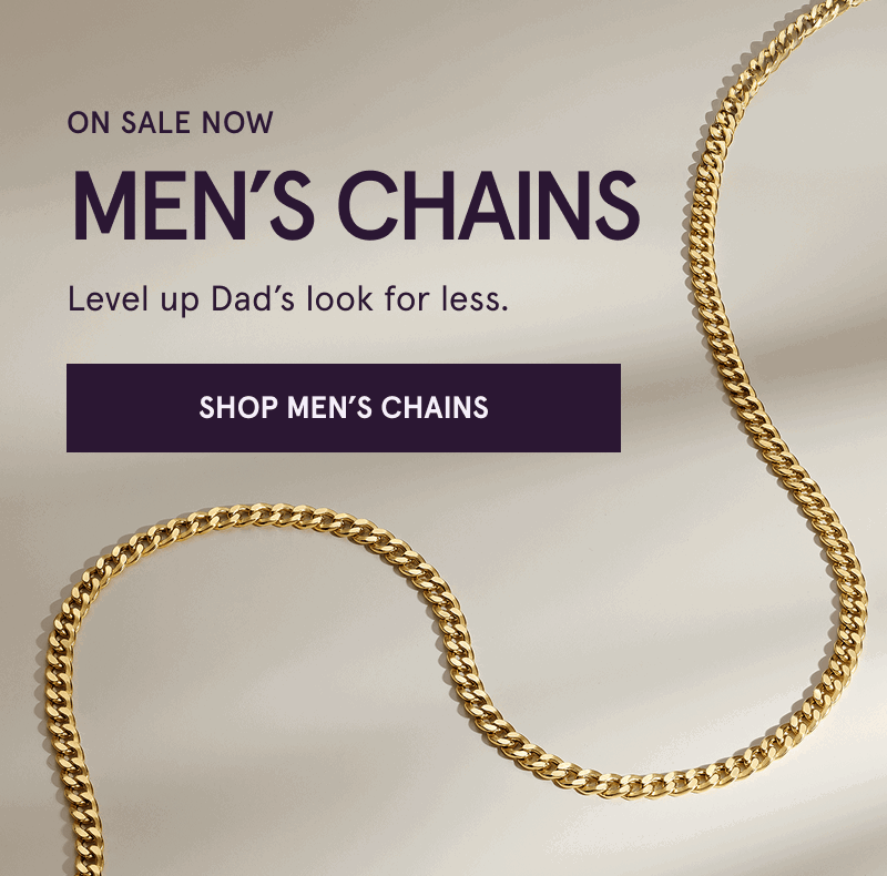 Gold link chain necklace. On sale. Men’s chains. Level up Dad’s look for less. Click here to shop men’s chain