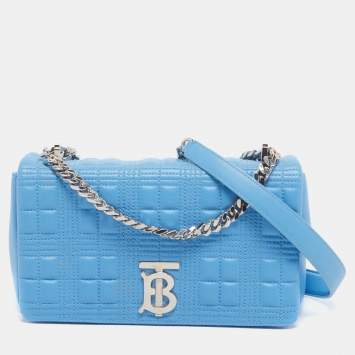 Lola Small Blue Quilted Leathe