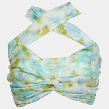 Blue/Green Abstract Print Line