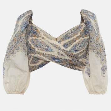 Beige Printed Plisse Pleated C