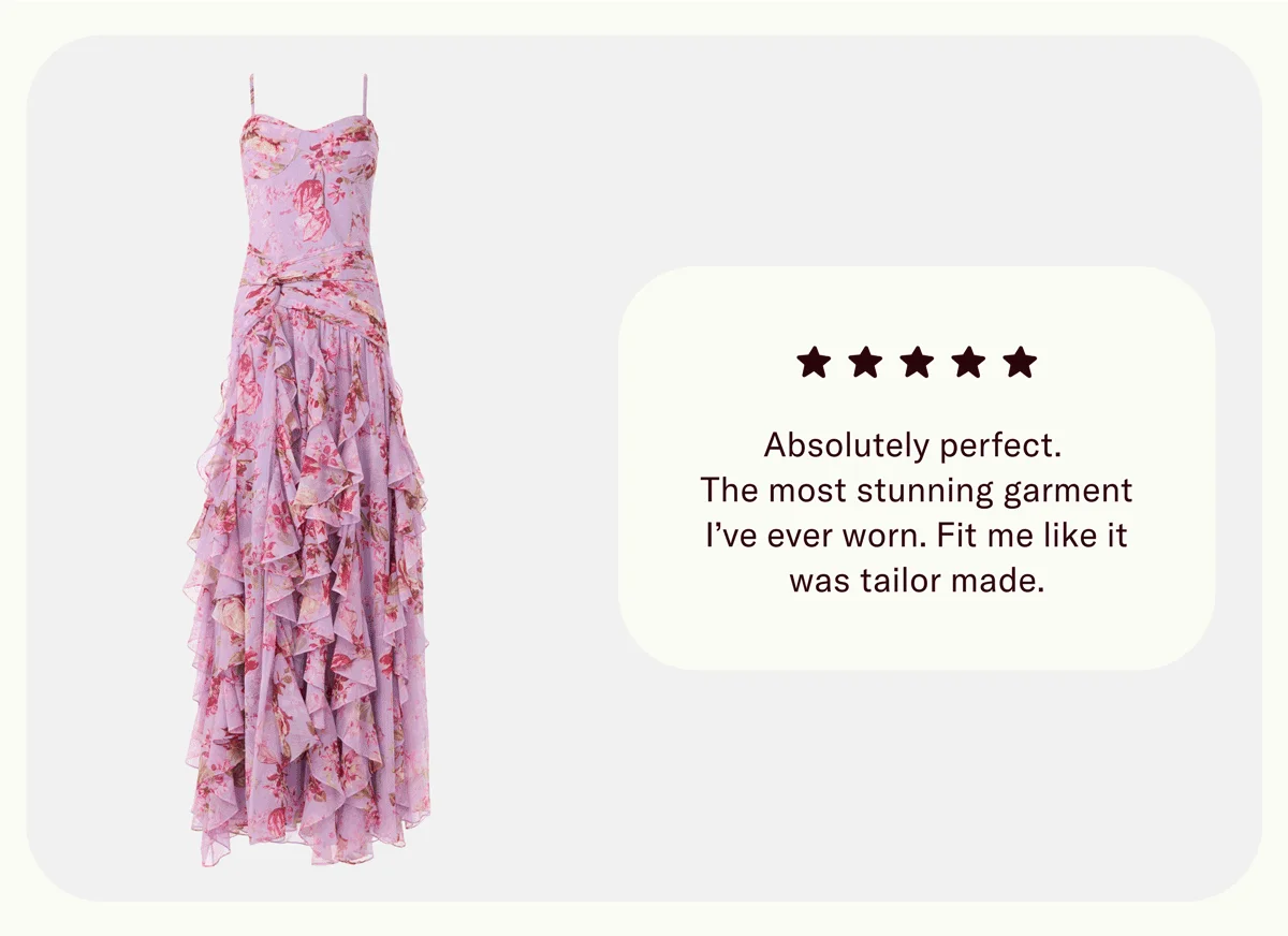 Absolutely perfect. The most stunning garment I’ve ever worn. Fit me like it was tailor made.