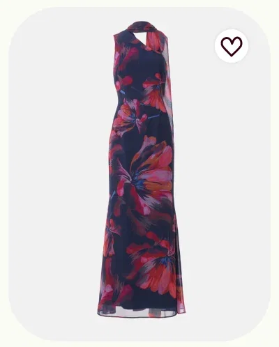 One Shoulder Tie Neck Dress