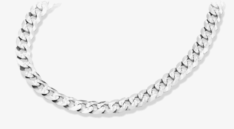 Chunky silver chain.