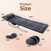 HOMASA Heated Massage Mat Full Body Shiatsu Vibration Lumbar Support Heating Neck Back Foot Massager Electric Recliner Chair Seat Cushion 10 Motors