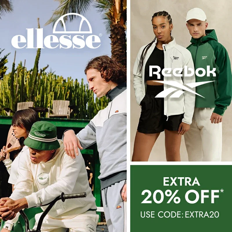 Extra 20% Off Reebok and Ellesse