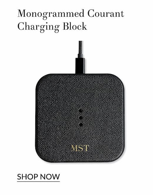 Monogrammed courant charging block
