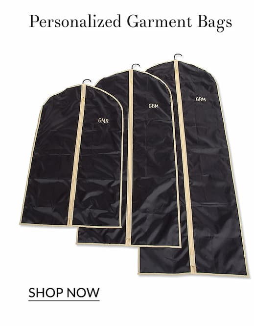 Set of 3 personalized garment bags