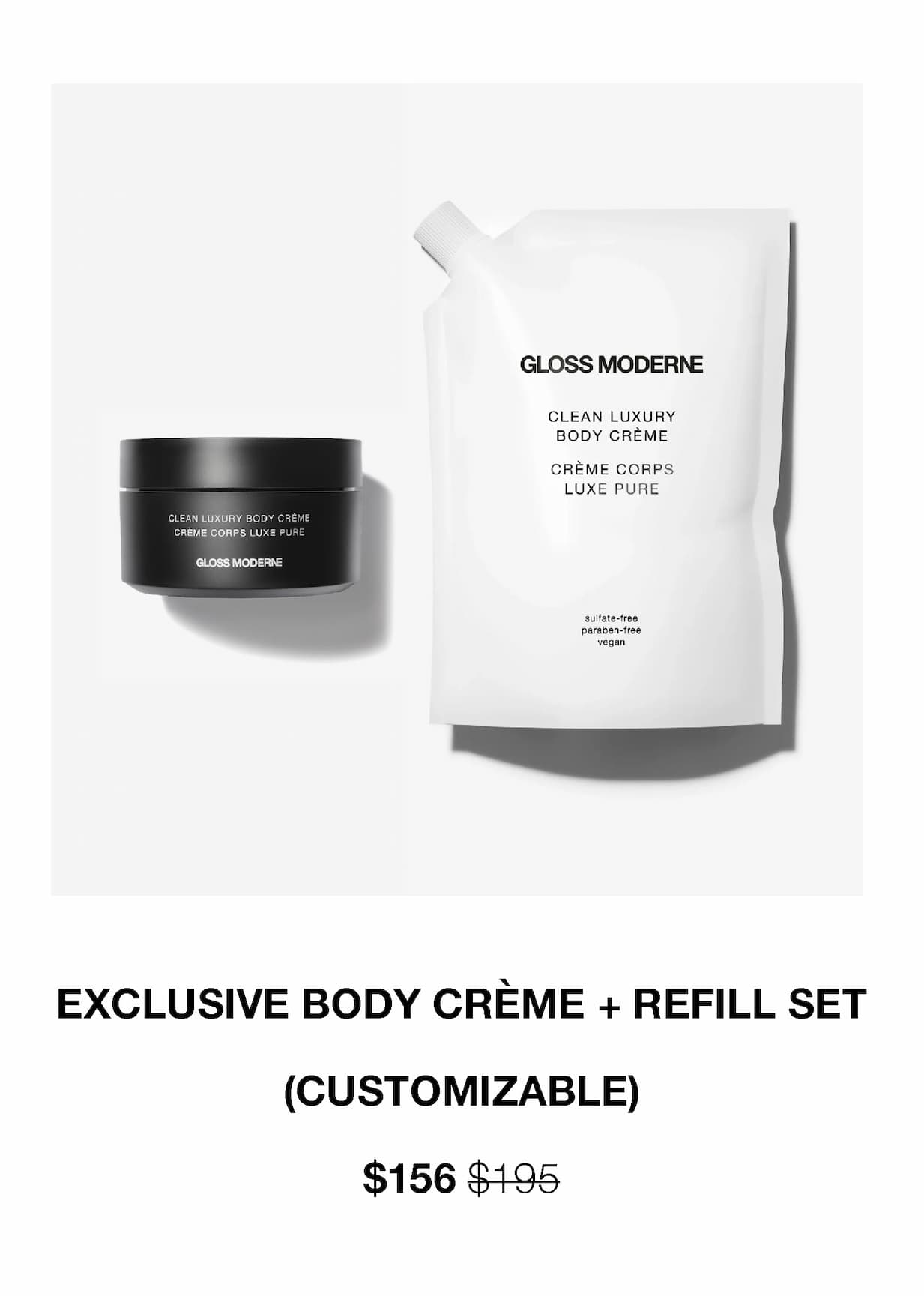 Exclusive Body Crème + Refill Set – Customizable