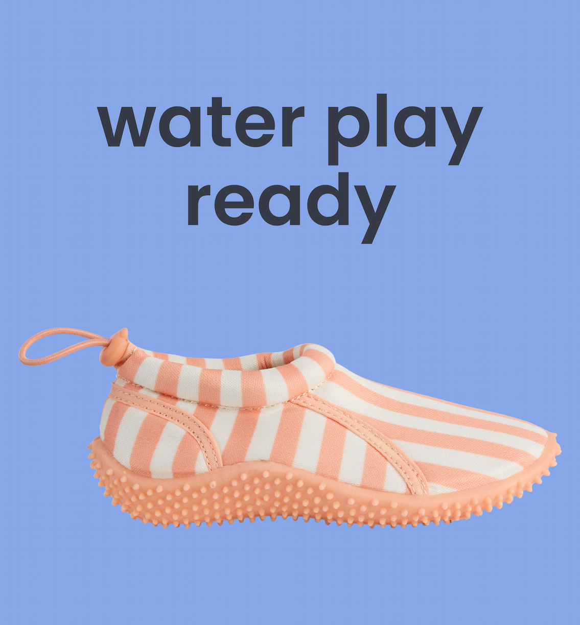 KIDLY by MORI Swim Shoe - Orange Stripe