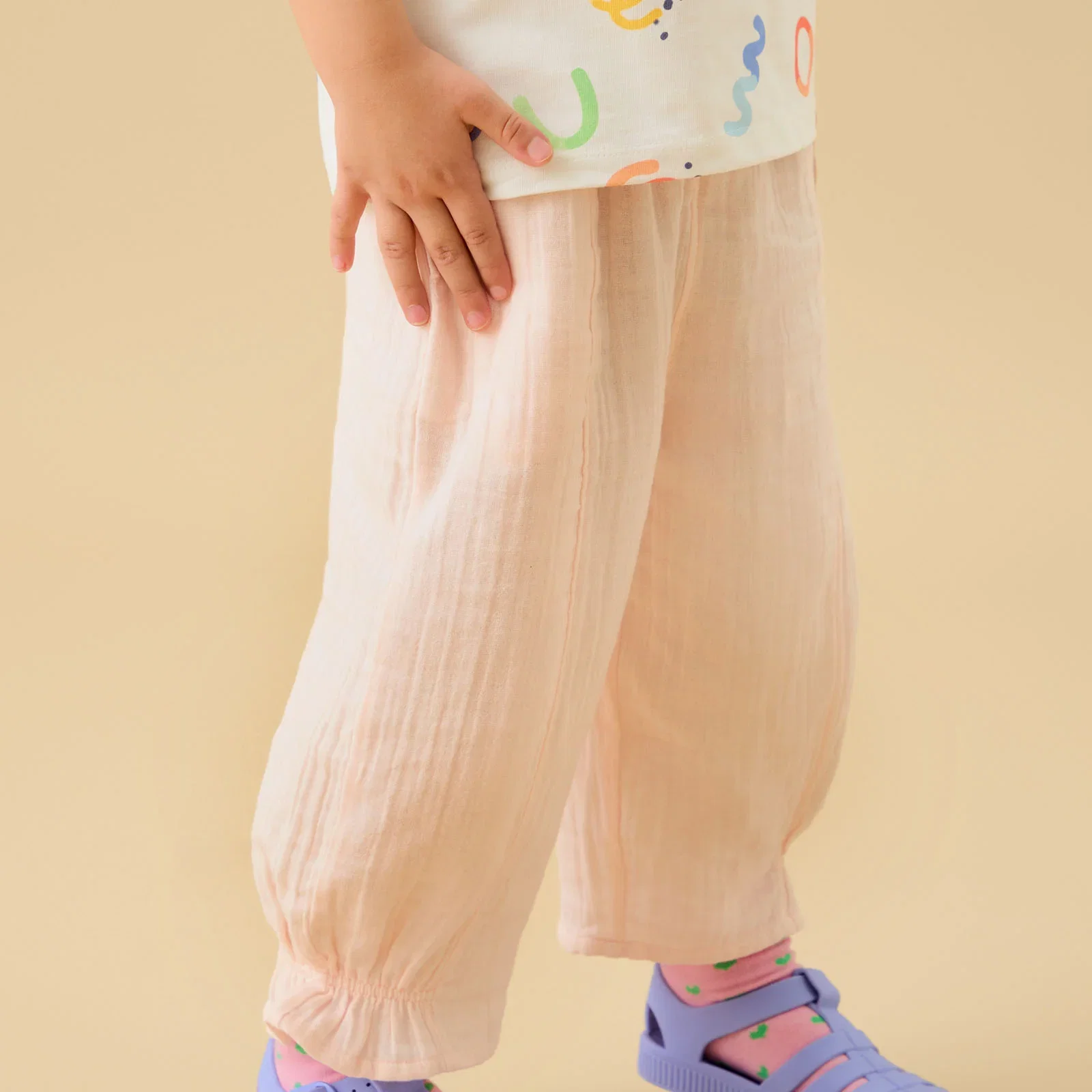 Image of KIDLY by MORI Muslin Trousers
