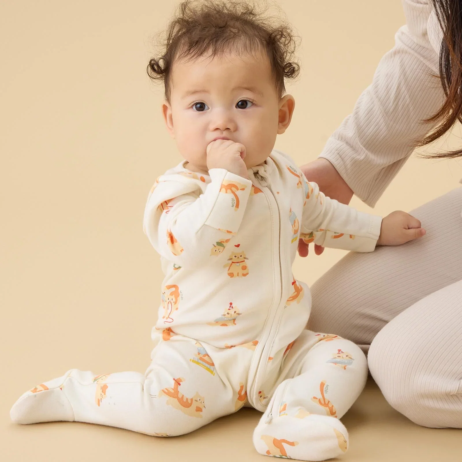 Image of Cat Nap Clever Zip Sleepsuit
