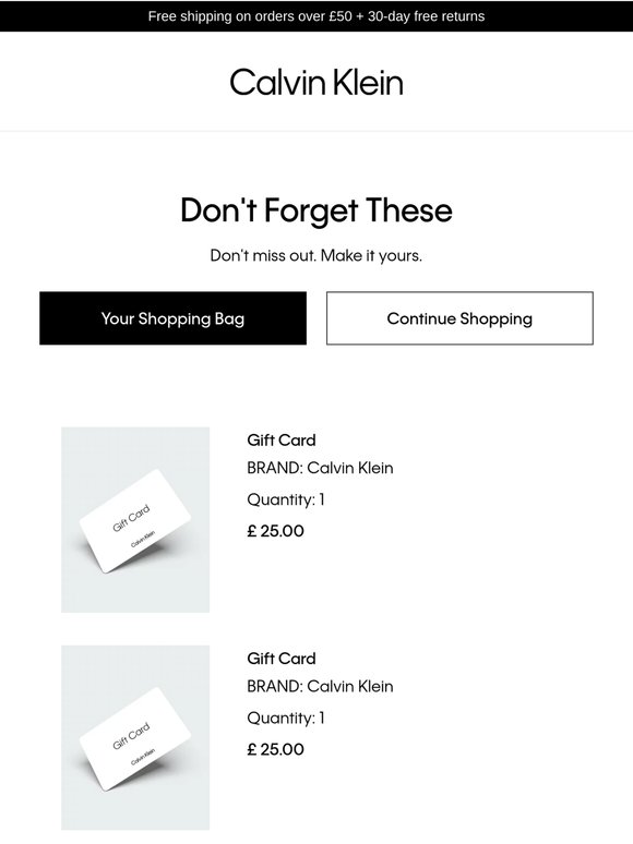 Items Saved in Your Shopping Bag Are Popular