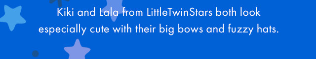 Small Sticker LittleTwinStars Overlay | Kiki and Lala from LittleTwinStars both look especially cute with their big bows and fuzzy hats.