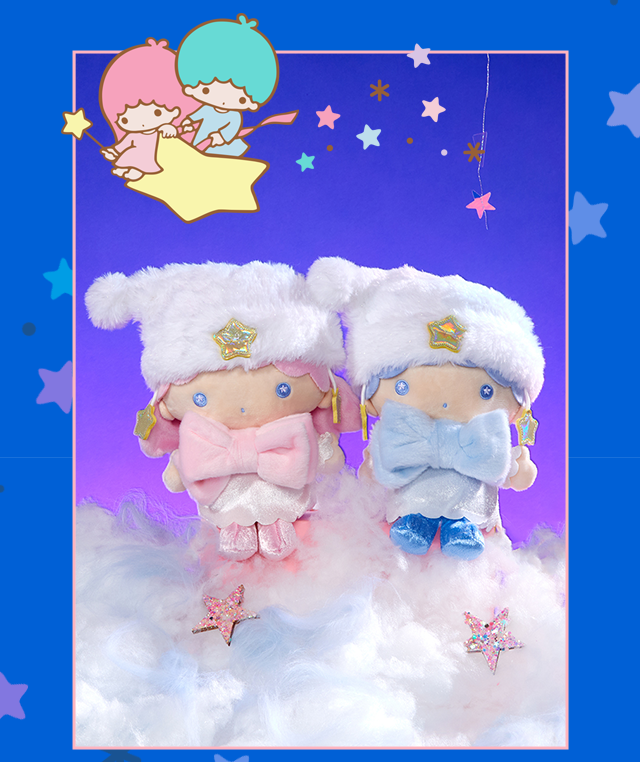 Small Sticker LittleTwinStars Overlay | Kiki and Lala from LittleTwinStars both look especially cute with their big bows and fuzzy hats.