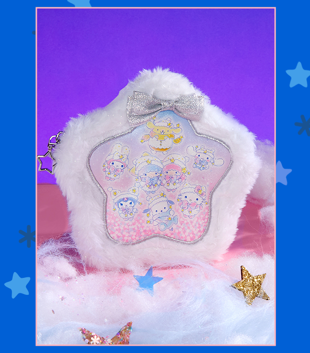 Zipper Pouch | Trimmed with faux fur and a star-shaped zipper, this little pouch can carry anything.