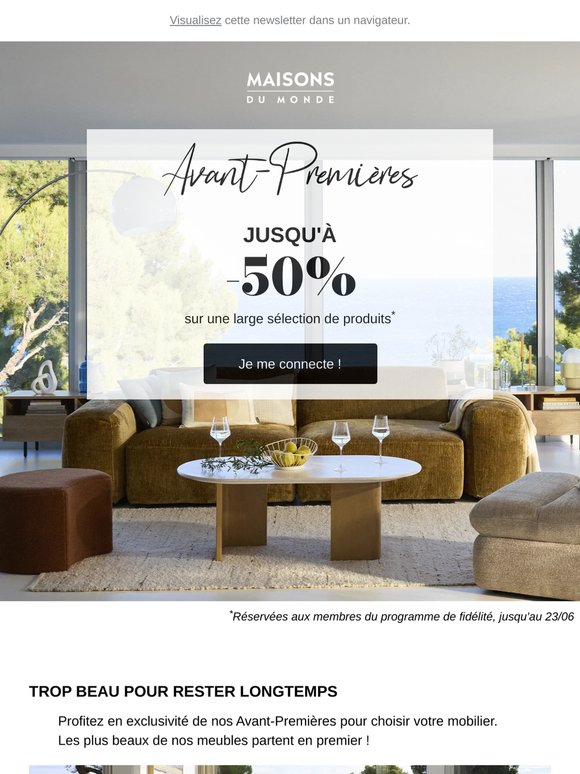 Jusqu'à -50% ! Nouvelle saison, nouveau salon ?