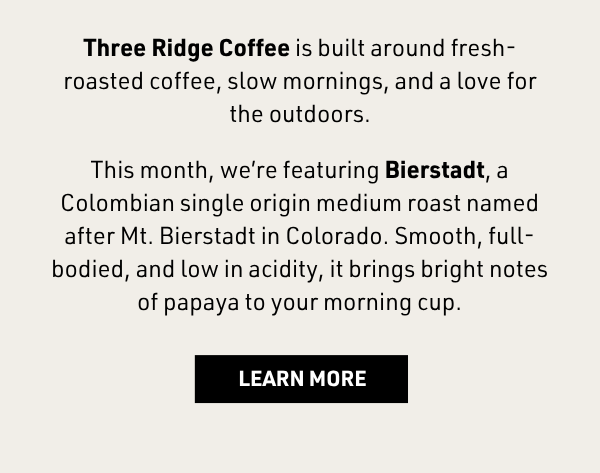 three ridge coffee is built around fresh-roasted coffee