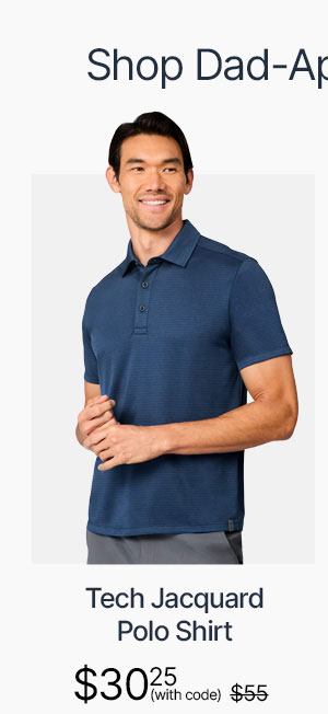 men's tech jacquard polo shirt