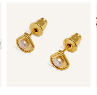 Loved By You Pearl Shell Stud Earrings