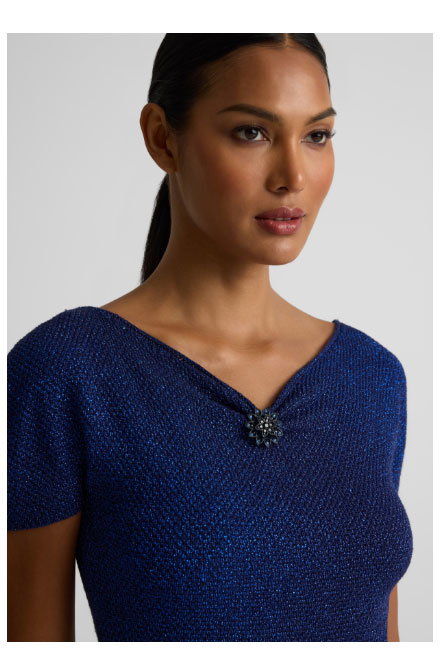 Loretta Sweater In Metallic Knit