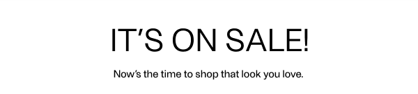 It's On Sale!