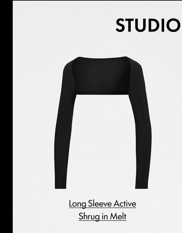 Long Sleeve Active Shrug in Melt