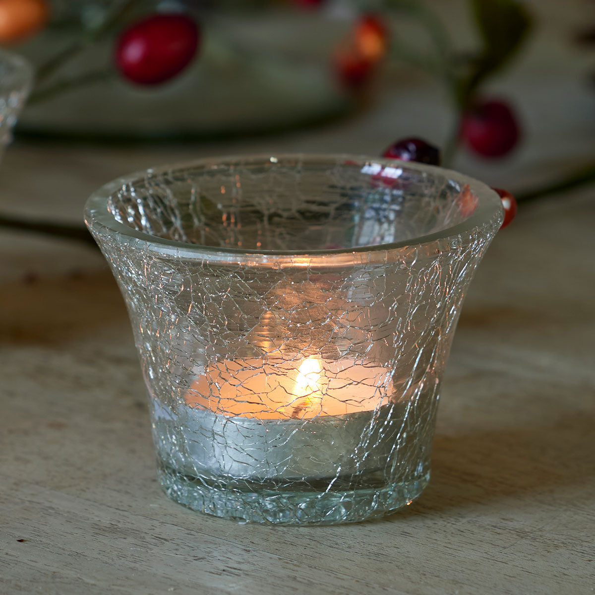 Susie Watson Designs Crackle Glass Candlepot