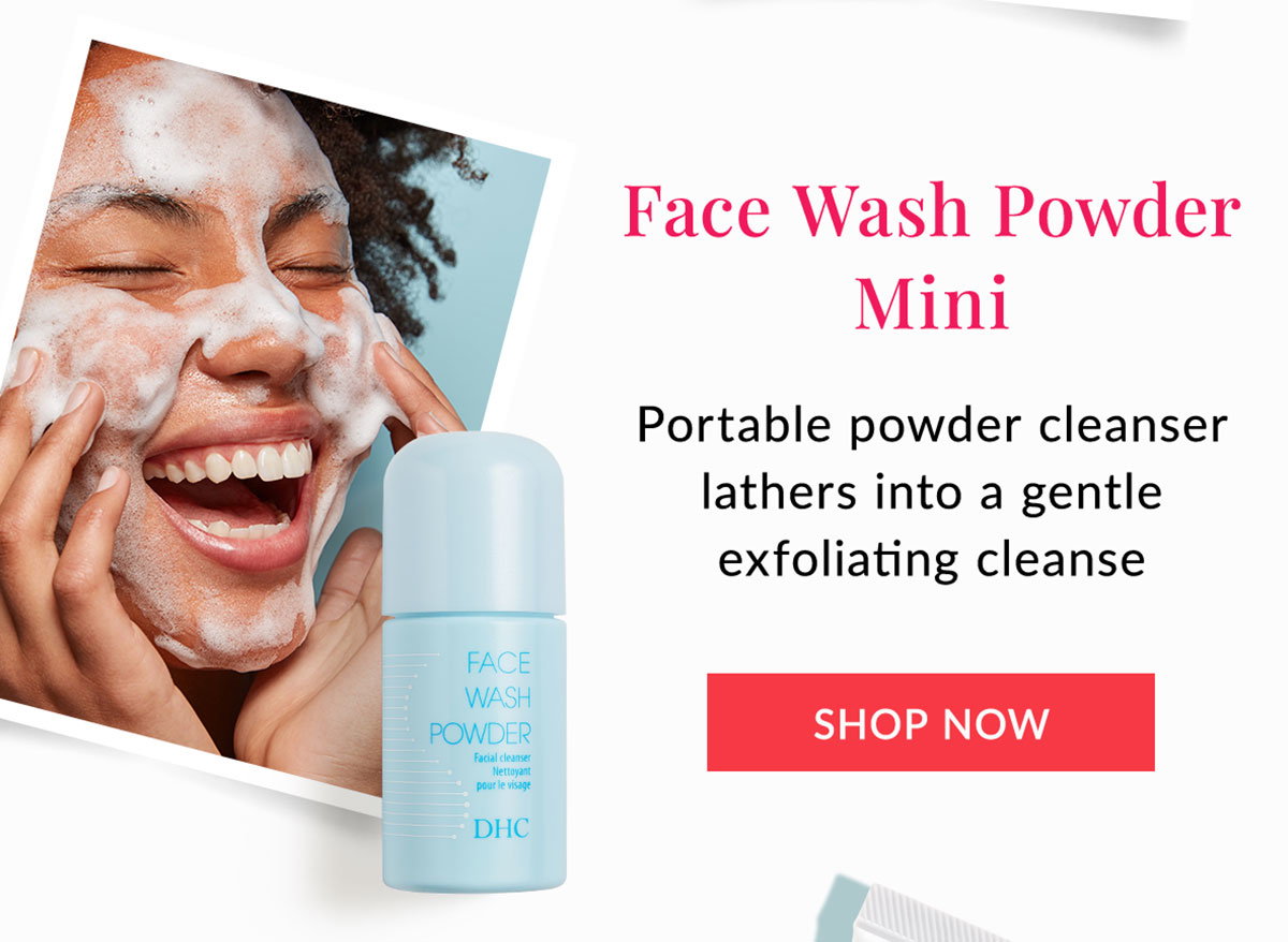 Face Wash Powder Mini for an exfoliating cleanse