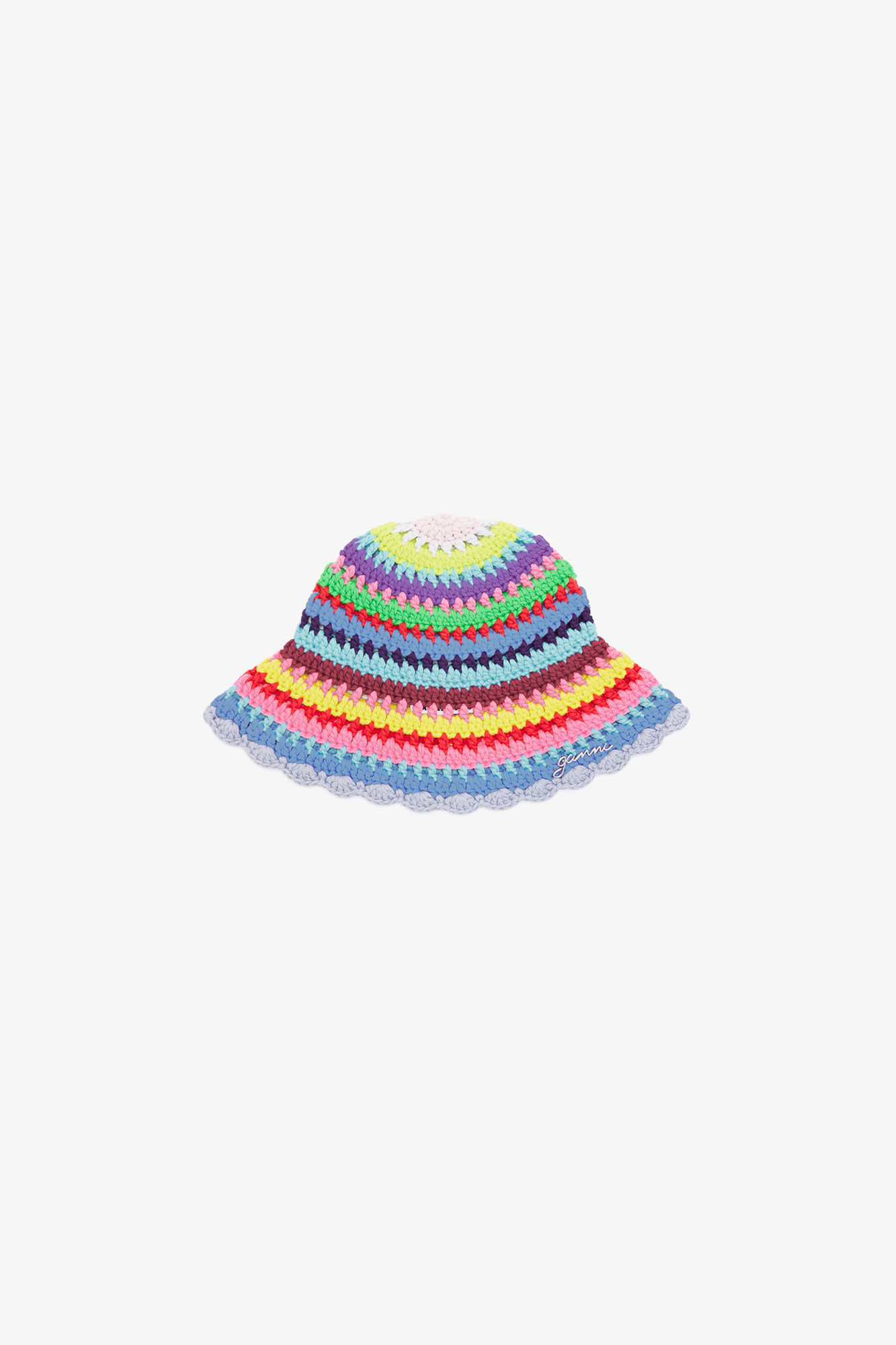 Bucket Hat in Striped Crochet