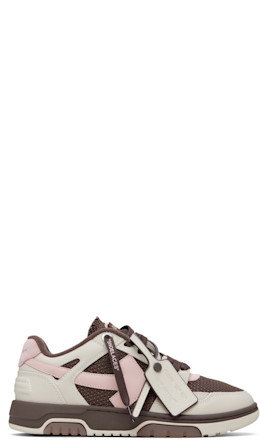 Brown & Beige Slim 'Out Of Office' Sneakers - Off-White