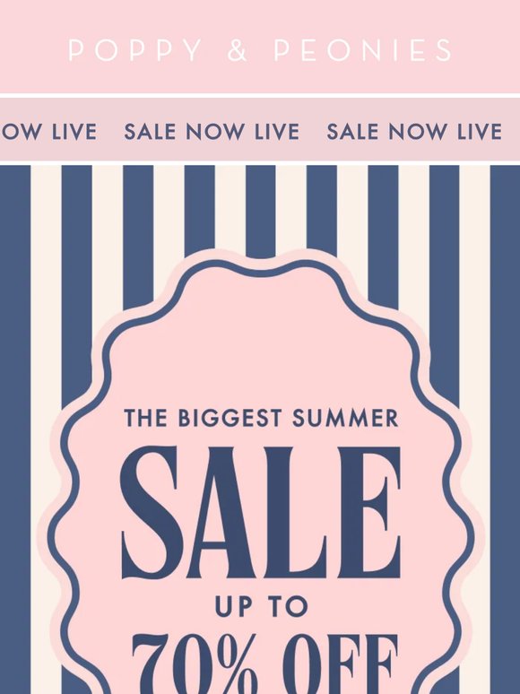 The Biggest Summer Sale is NOW LIVE!