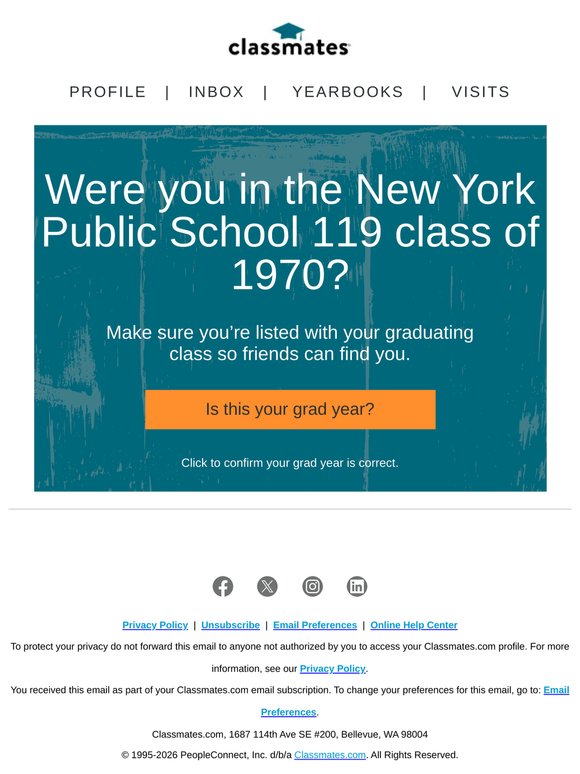 —, were you a 1970 grad? 🎓