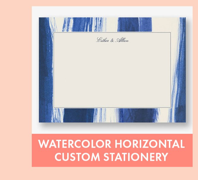 Watercolor Horizontal Stationery