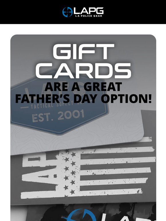 Gift cards are a great Father's Day option!