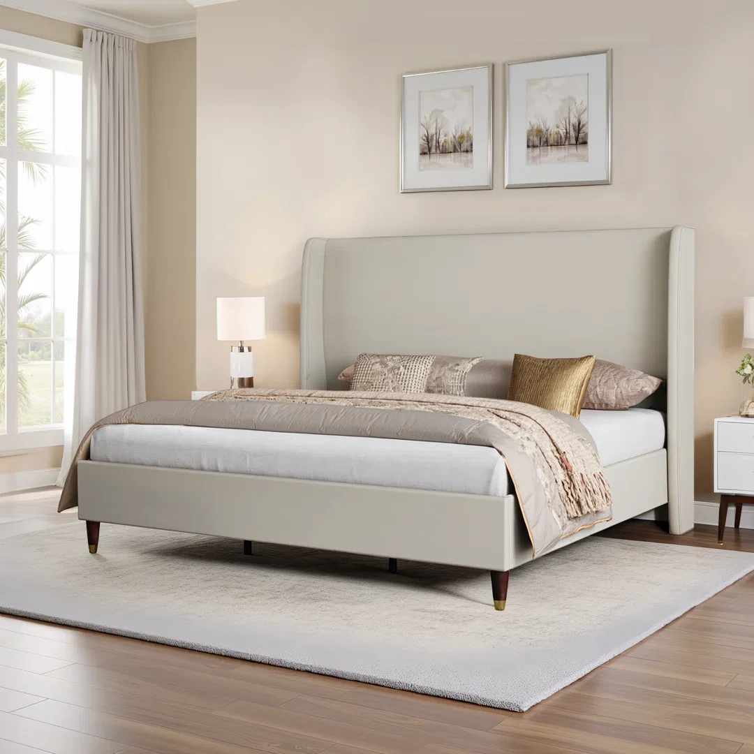 Belo Upholstered Low Profile Platform Bed