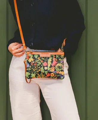 2 in 1 Clutch - Woven Meadow in Bramble