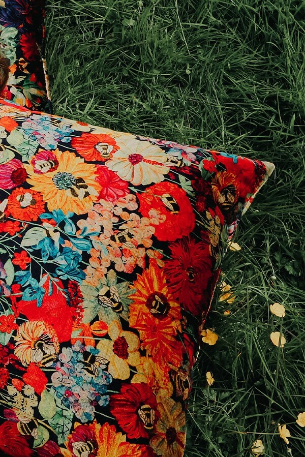 Velvet Cushions in the Garden