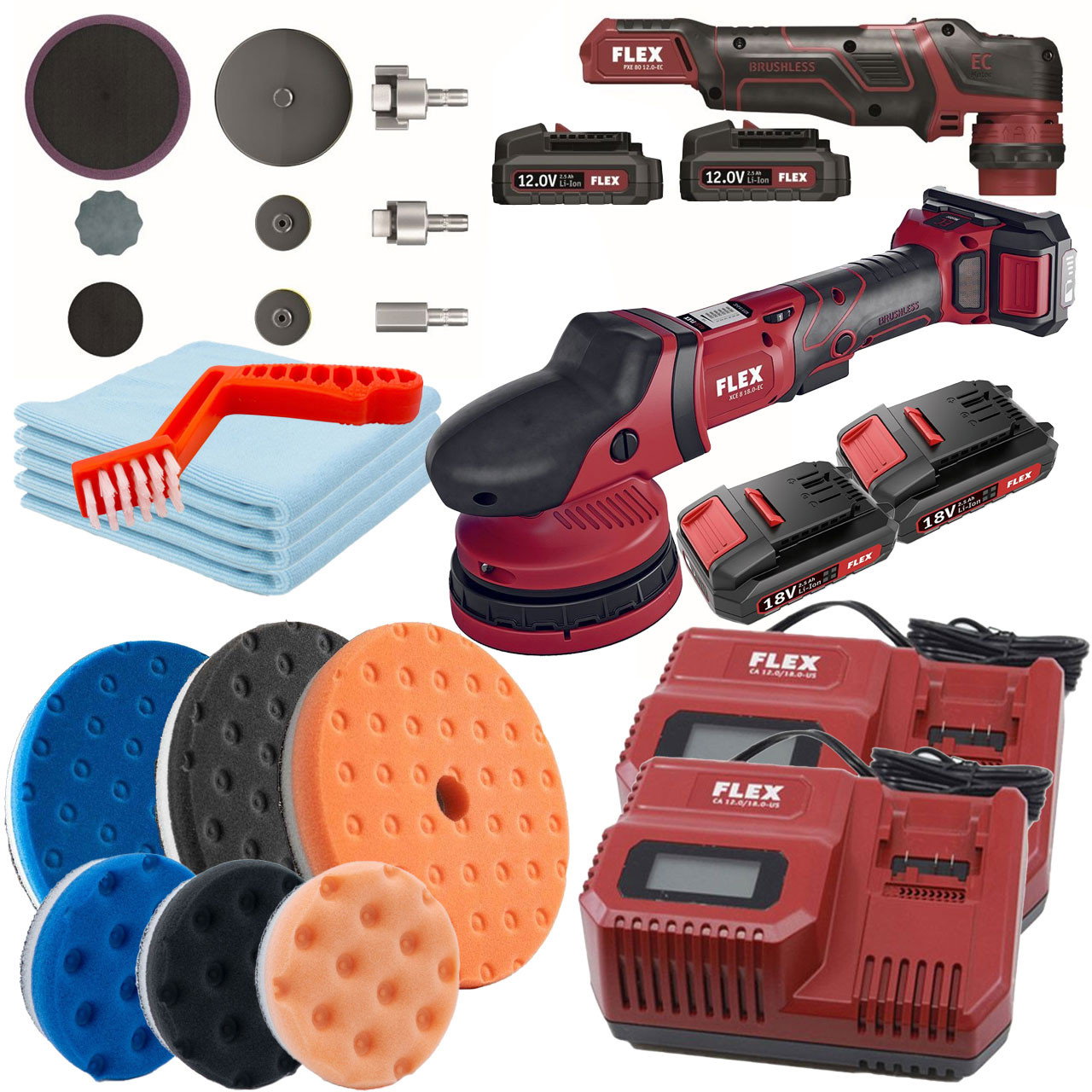 Image of FLEX Cordless Polisher Combo - XCE 8-125 & PXE 80