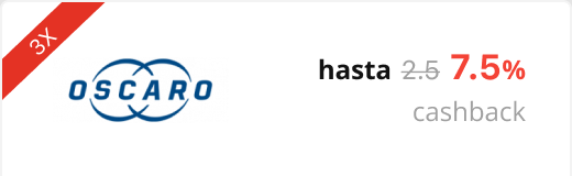 hasta 7.5% de supercashback Oscaro