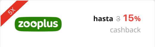 hasta 15% de supercashback Zooplus
