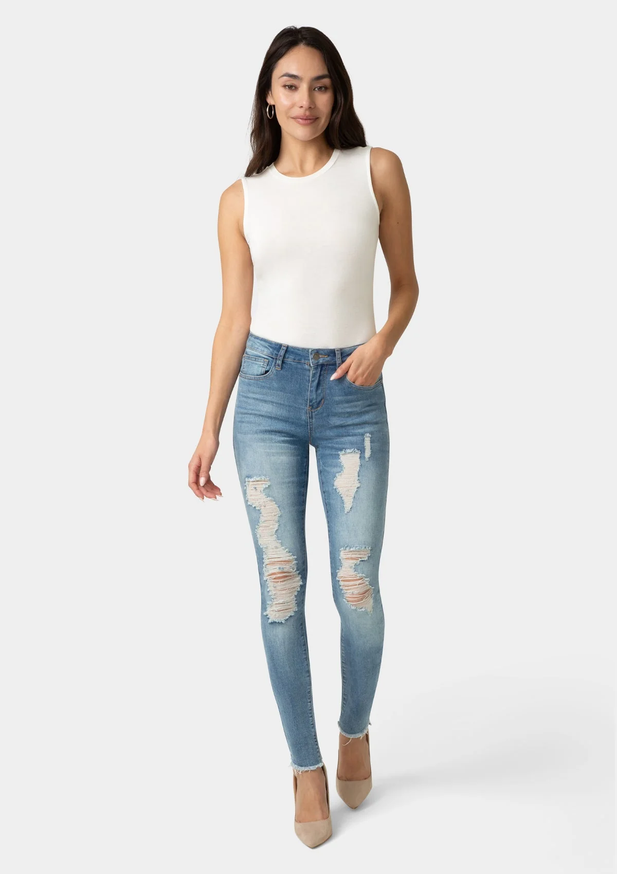 Image of Tall Daniela Distressed Jeans