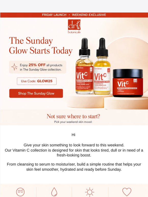 Glow Before Sunday with 25% OFF