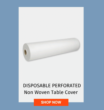 SkinAct Disposable Perforated Non Woven Table Cover 31"x375', 1 Roll