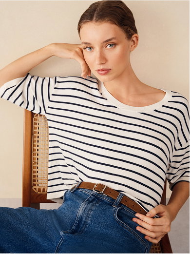 stripe boxy jumper