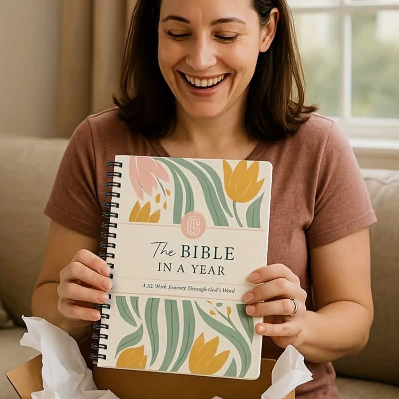 Image of 1-Year Bible Study Plan & Prayer Journal – Undated Spiral Bound