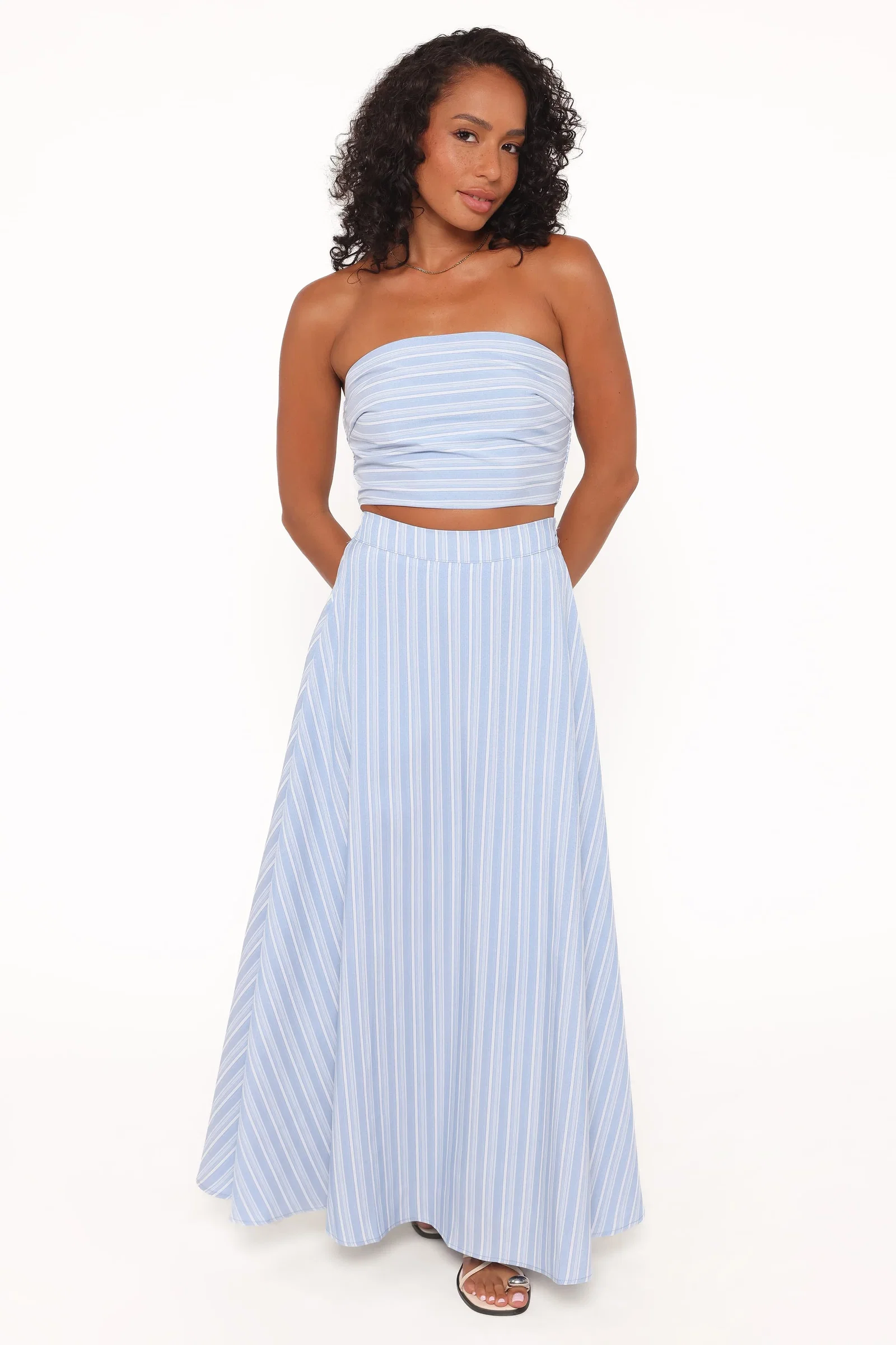 Image of Serafina Two Piece Set - Blue Stripe