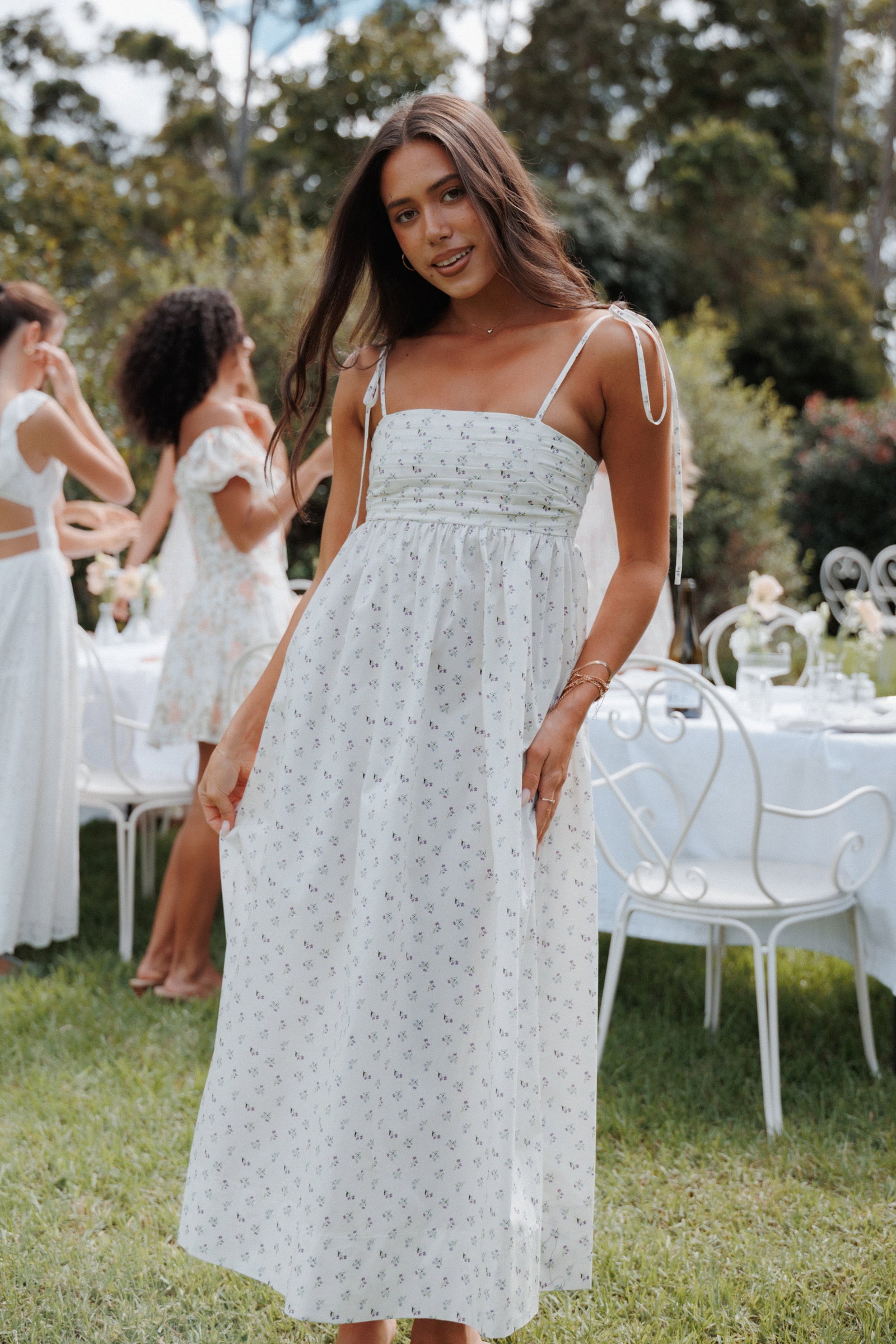 Image of Ashtyn Maxi Dress - Purple Ditsy Floral