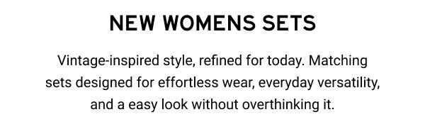 NEW WOMENS SETS