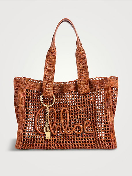 Summer Banana Raffia Tote Bag